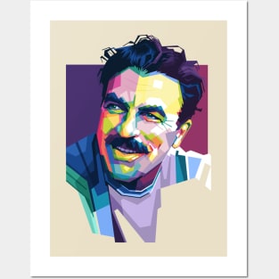 Tom Selleck pop art WPAP Posters and Art